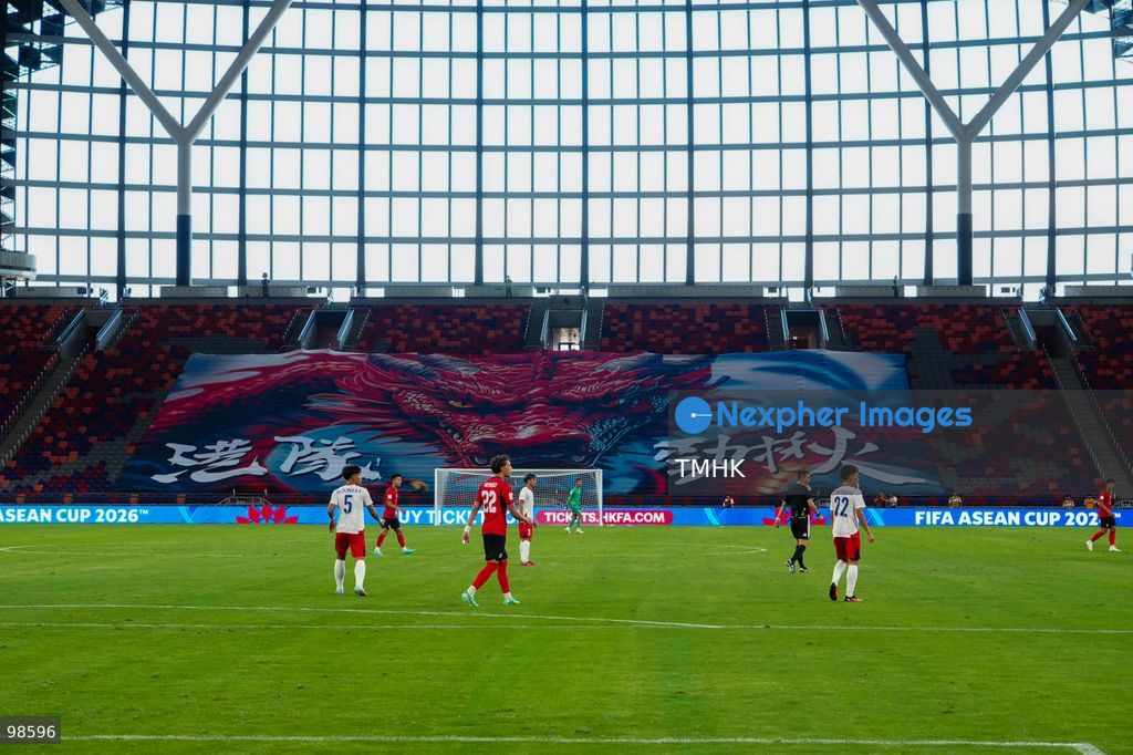 A general view shows Hong Kong, China competing against Laos during their opening fixture of the FIFA ASEAN Cup Tier 2 at Kai Tak Stadium on September 27, 2026 in Hong Kong. Hong Kong, China cruised to a dominant 4-0 victory with goals from Sun Ming-him, Everton Camargo, Dudu, and a penalty conversion by Matt Orr in front of nearly 19,000 supporters. (Photo by Zulu Lo/TMHK via Nexpher Images)