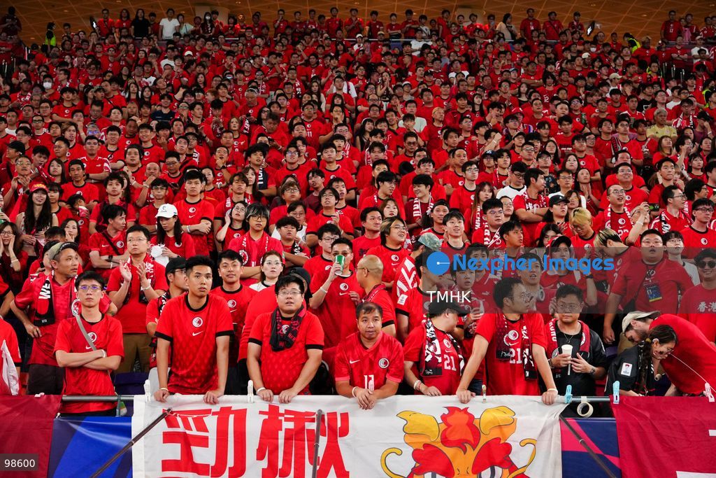 Passionate supporters wave red team colours, clap, and chant slogans to back Hong Kong, China during their FIFA ASEAN Cup Tier 2 match against Laos at Kai Tak Stadium on September 27, 2026 in Hong Kong, where a lively crowd of nearly 19,000 cheered on the home side. (Photo by Zulu Lo/TMHK via Nexpher Images)