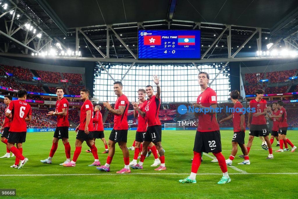A general view shows Hong Kong, China competing against Laos during their opening fixture of the FIFA ASEAN Cup Tier 2 at Kai Tak Stadium on September 27, 2026 in Hong Kong. Hong Kong, China cruised to a dominant 4-0 victory with goals from Sun Ming-him, Everton Camargo, Dudu, and a penalty conversion by Matt Orr in front of nearly 19,000 supporters. (Photo by Zulu Lo/TMHK via Nexpher Images)