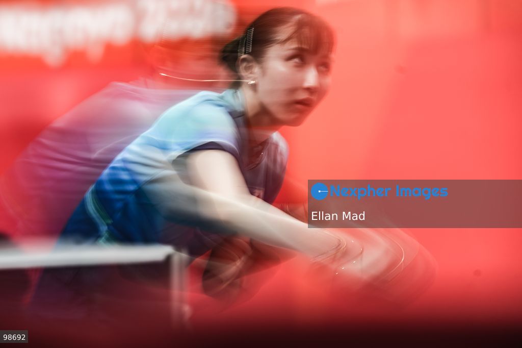 Hina Hayata of Japan during Women's Doubles Final, Table Tennis at the 2026 Asian Games on September 28, 2026 in Japan. (Photo by Ellan Mad/Nexpher Images)