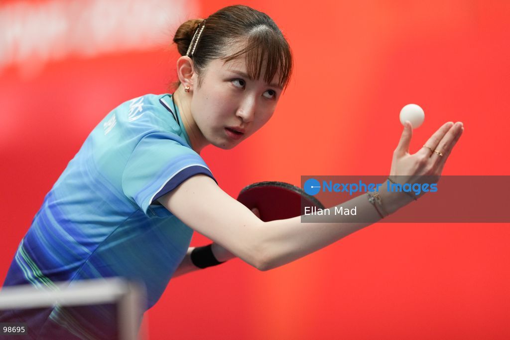 Hina Hayata of Japan during Women's Doubles Final, Table Tennis at the 2026 Asian Games on September 28, 2026 in Japan. (Photo by Ellan Mad/Nexpher Images)