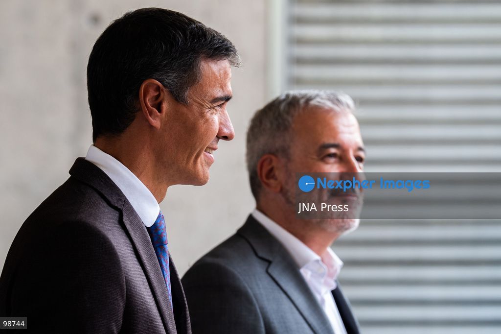 BARCELONA, SPAIN, SEPTEMBER 28, 2026: Spanish Prime Minister Pedro Sánchez tours the Illa Sibèria affordable public housing development in Barcelona’s Poblenou neighborhood alongside Catalan President Salvador Illa, Barcelona Mayor Jaume Collboni and Hàbitat3 Foundation President Carme Trilla. The 42-unit development forms part of Barcelona’s affordable rental housing program and is built on publicly owned land. La Moncloa Photo by Marc Asensio Clupés / JNA Press. (Photo by Marc Asensio Clupes/JNA Press via Nexpher Images)