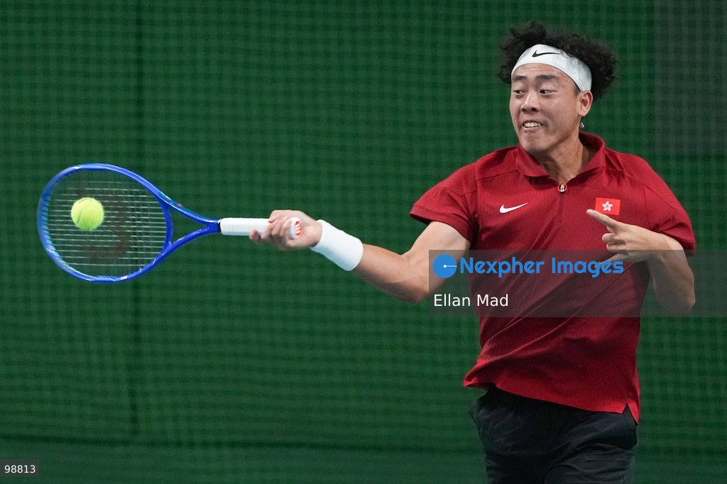Hong Kong Tennis player Coleman Wong Chak-lam at the Asian Games 2026 on September 29, 2026 in Nagoya, Japan. (Photo by Ellan Mad/Nexpher Images)