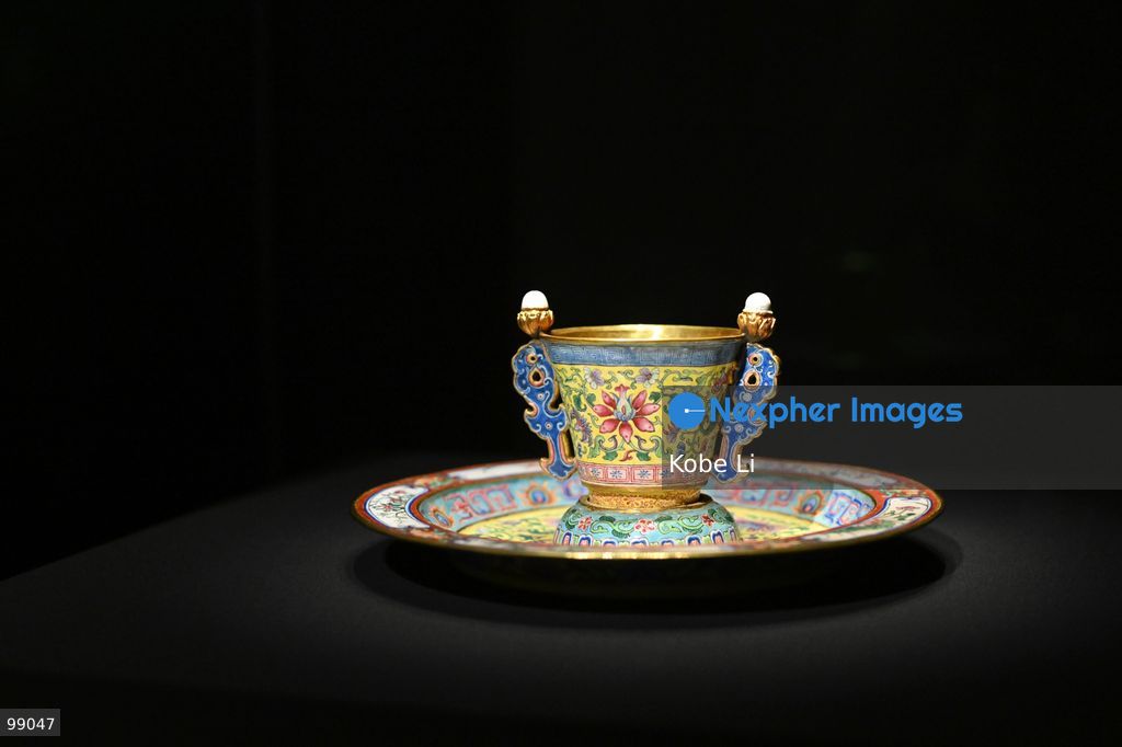 An exhibit from the Palace Museum's 'Design for the Forbidden City: Imperial Workshops of the Qing Court' exhibition is displaying on September 29 in Hong Kong. (Photo by Kobe Li/Nexpher Images)