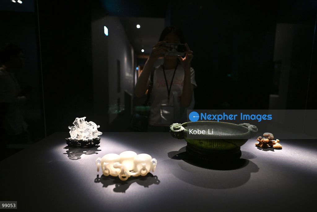Exhibits from the Palace Museum's 'Design for the Forbidden City: Imperial Workshops of the Qing Court' exhibition is displaying on September 29 in Hong Kong. (Photo by Kobe Li/Nexpher Images)
