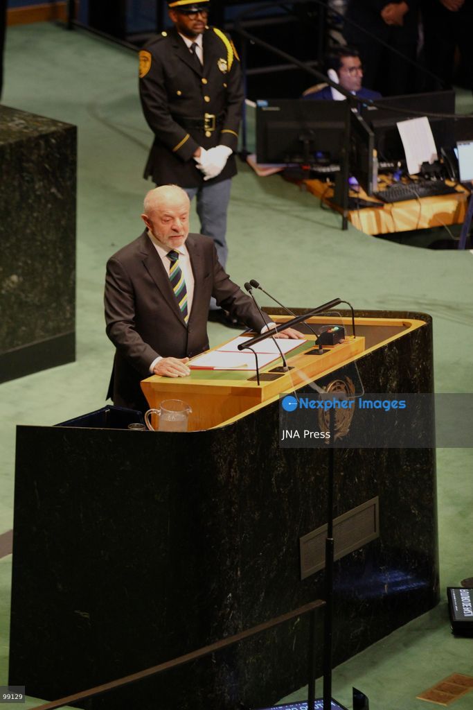 NEW YORK, UNITED STATES, SEPTEMBER 22, 2026: Brazilian President Luiz Inácio Lula da Silva addresses the General Debate of the 81st Session of the United Nations General Assembly at UN headquarters in New York. Brazil traditionally delivers the first national address at the opening of the General Debate.  Photo by Catherine Manso/ JNA Press (Photo by Catherine Manso/JNA Press via Nexpher Images)