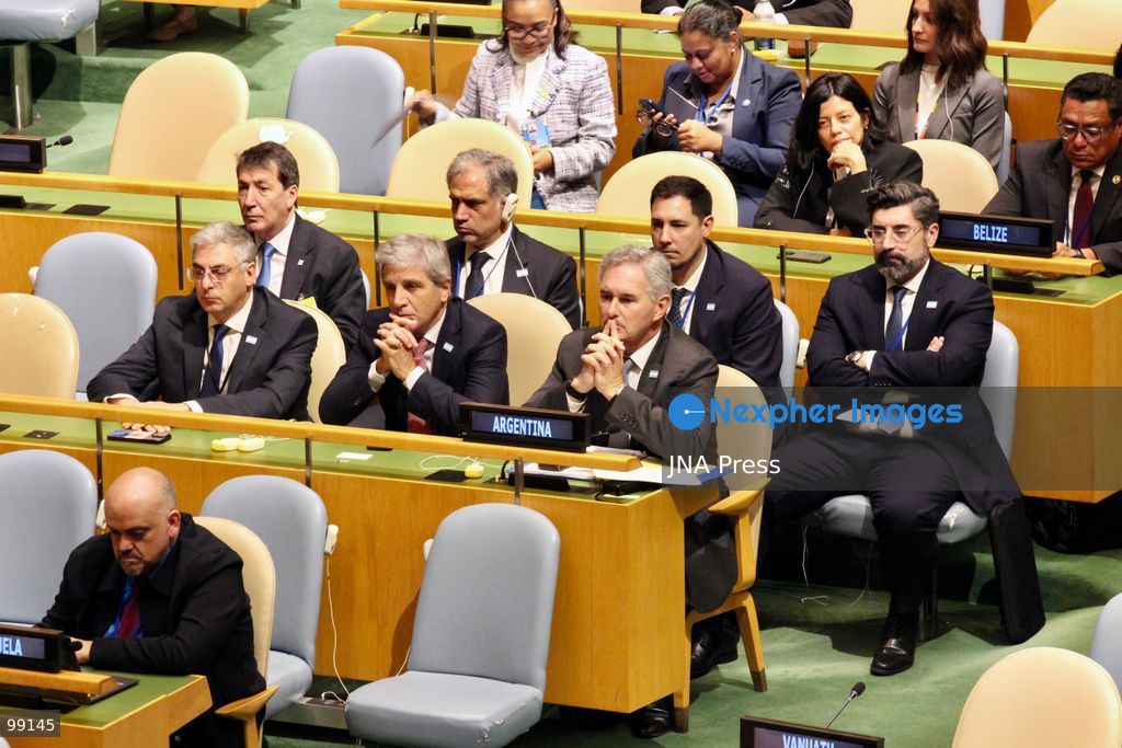 NEW YORK, UNITED STATES, SEPTEMBER 23, 2026: Members of Argentina’s delegation attend the General Debate of the 81st Session of the United Nations General Assembly at UN headquarters in New York. Photo by Catherine Manso / JNA Press. (Photo by Catherine Manso/JNA Press via Nexpher Images)