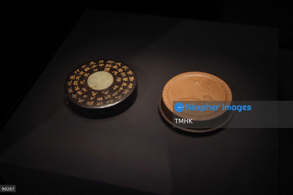 A close-up view shows a masterpiece crafted by the Qing Imperial Workshops on display inside a showcase at the "Design for the Forbidden City: Imperial Workshops of the Qing Court" exhibition at the Hong Kong Palace Museum on September 29, 2026 in Hong Kong. The exhibition explores traditional craftsmanship, material innovations, and court design aesthetics from the Qing dynasty. (Photo by Gordon Choi/TMHK via Nexpher Images)