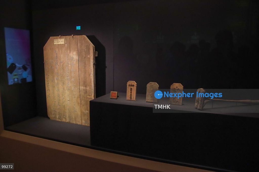 A close-up view shows a masterpiece crafted by the Qing Imperial Workshops on display inside a showcase at the "Design for the Forbidden City: Imperial Workshops of the Qing Court" exhibition at the Hong Kong Palace Museum on September 29, 2026 in Hong Kong. The exhibition explores traditional craftsmanship, material innovations, and court design aesthetics from the Qing dynasty. (Photo by Gordon Choi/TMHK via Nexpher Images)