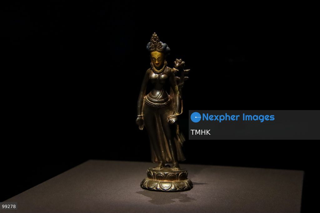 A close-up view shows a masterpiece crafted by the Qing Imperial Workshops on display inside a showcase at the "Design for the Forbidden City: Imperial Workshops of the Qing Court" exhibition at the Hong Kong Palace Museum on September 29, 2026 in Hong Kong. The exhibition explores traditional craftsmanship, material innovations, and court design aesthetics from the Qing dynasty. (Photo by Gordon Choi/TMHK via Nexpher Images)