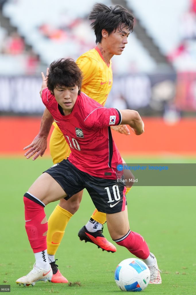South Korean footballer Bae Hyun-seo during a football match between South Korea and China at the 2026 asia games on September 30, 2026 in Nagai Stadium, Osaka, Japan (Photo by Ellan Mad/Nexpher Images)