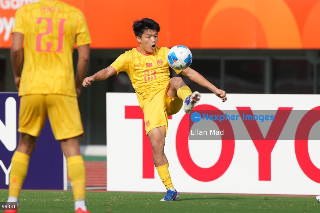 chinese footballer Yang Xi during a football match between South Korea and China at the 2026 asia games on September 30, 2026 in Nagai Stadium, Osaka, Japan (Photo by Ellan Mad/Nexpher Images)