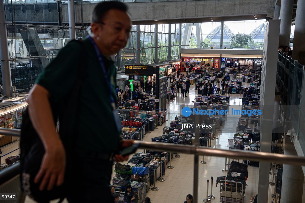 SAMUT PRAKAN, THAILAND, SEPTEMBER 30, 2026: Delayed baggage accumulates at Suvarnabhumi Airport in Samut Prakan as flooding disrupts ground-handling operations and affects the movement of airport personnel. Thousands of pieces of luggage have been left awaiting processing and collection as airport authorities and airlines work to clear the backlog and return baggage to affected passengers. Photo by Watsawat Koktabtim / JNA Press (Photo by Watsawat Koktabtim/JNA Press via Nexpher Images)