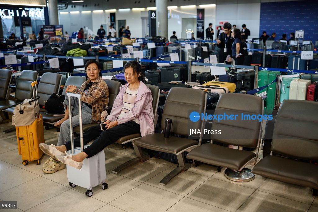 SAMUT PRAKAN, THAILAND, SEPTEMBER 30, 2026: Delayed baggage accumulates at Suvarnabhumi Airport in Samut Prakan as flooding disrupts ground-handling operations and affects the movement of airport personnel. Thousands of pieces of luggage have been left awaiting processing and collection as airport authorities and airlines work to clear the backlog and return baggage to affected passengers. Photo by Watsawat Koktabtim / JNA Press (Photo by Watsawat Koktabtim/JNA Press via Nexpher Images)