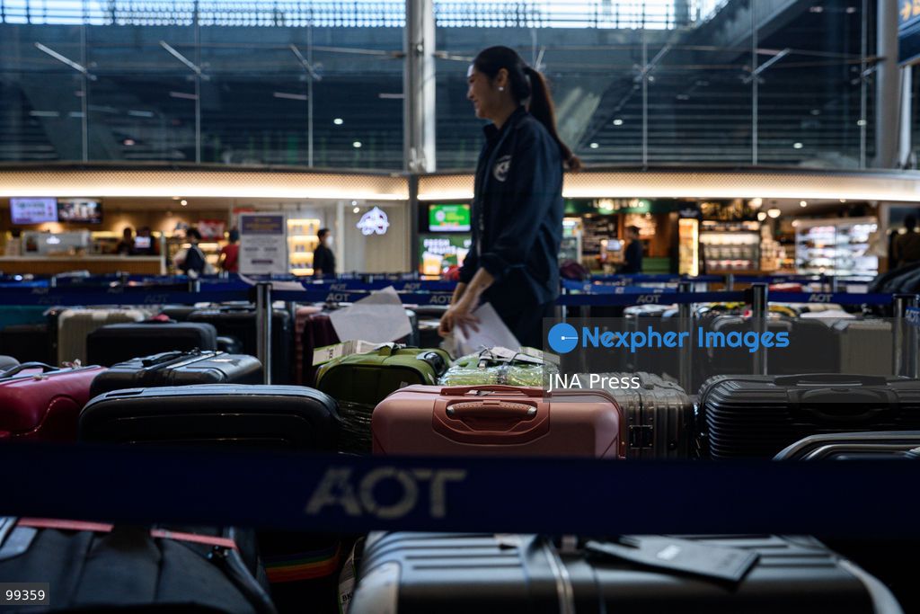 SAMUT PRAKAN, THAILAND, SEPTEMBER 30, 2026: Delayed baggage accumulates at Suvarnabhumi Airport in Samut Prakan as flooding disrupts ground-handling operations and affects the movement of airport personnel. Thousands of pieces of luggage have been left awaiting processing and collection as airport authorities and airlines work to clear the backlog and return baggage to affected passengers. Photo by Watsawat Koktabtim / JNA Press (Photo by Watsawat Koktabtim/JNA Press via Nexpher Images)