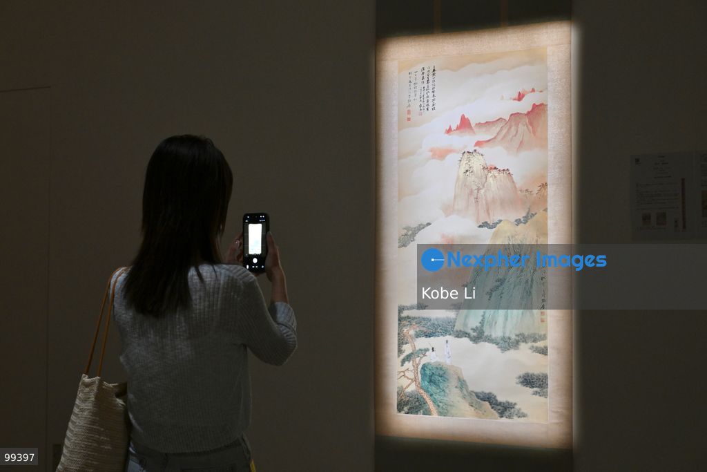 Golden Splendor of Mount Huang, an artwork of Chang Dai-chien (Zhang Daqian), displaying at Fine Classical and Modern Chinese Paintings of Sotheby's Hong Kong Autumn Sales 2026 on September 30, 2026 in Hong Kong. (Photo by Kobe Li/Nexpher Images)