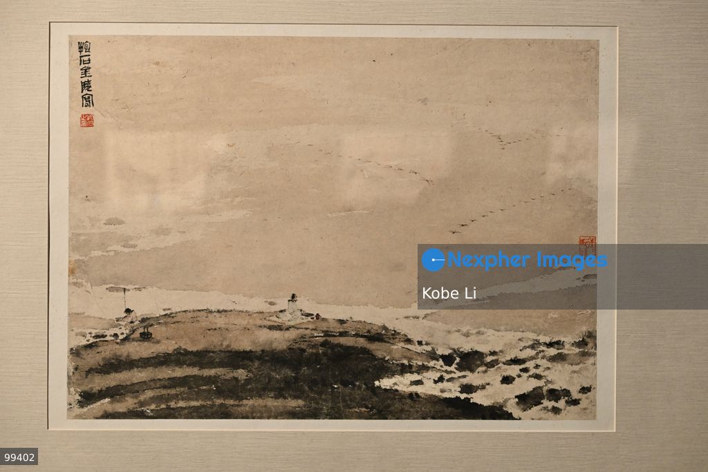 Wild Geese on the Sandbank, an artwork of Fu Baoshi, displaying at Fine Classical and Modern Chinese Paintings of Sotheby's Hong Kong Autumn Sales 2026 on September 30, 2026 in Hong Kong. (Photo by Kobe Li/Nexpher Images)