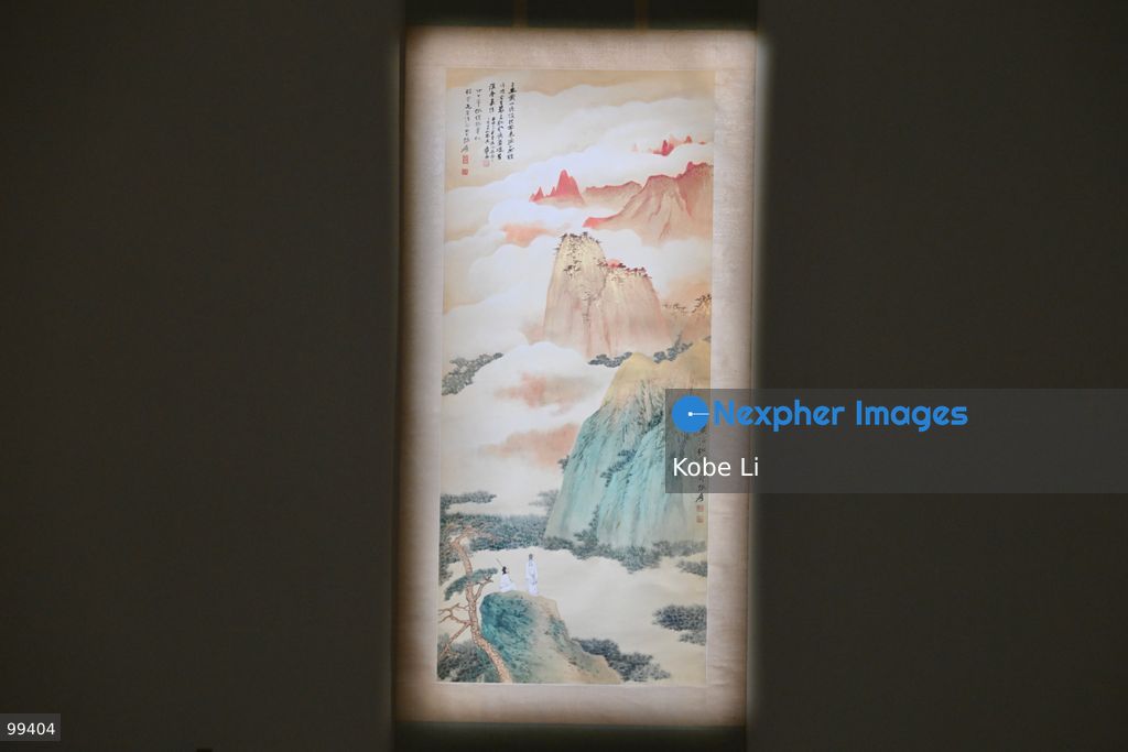 Golden Splendor of Mount Huang, an artwork of Chang Dai-chien (Zhang Daqian), displaying at Fine Classical and Modern Chinese Paintings of Sotheby's Hong Kong Autumn Sales 2026 on September 30, 2026 in Hong Kong. (Photo by Kobe Li/Nexpher Images)