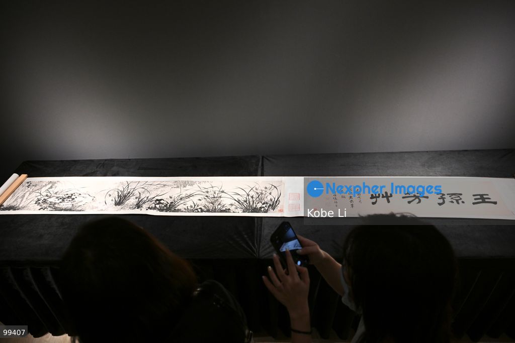 Orchids, an artwork of Shitao, displaying at Fine Classical and Modern Chinese Paintings of Sotheby's Hong Kong Autumn Sales 2026 on September 30, 2026 in Hong Kong. (Photo by Kobe Li/Nexpher Images)