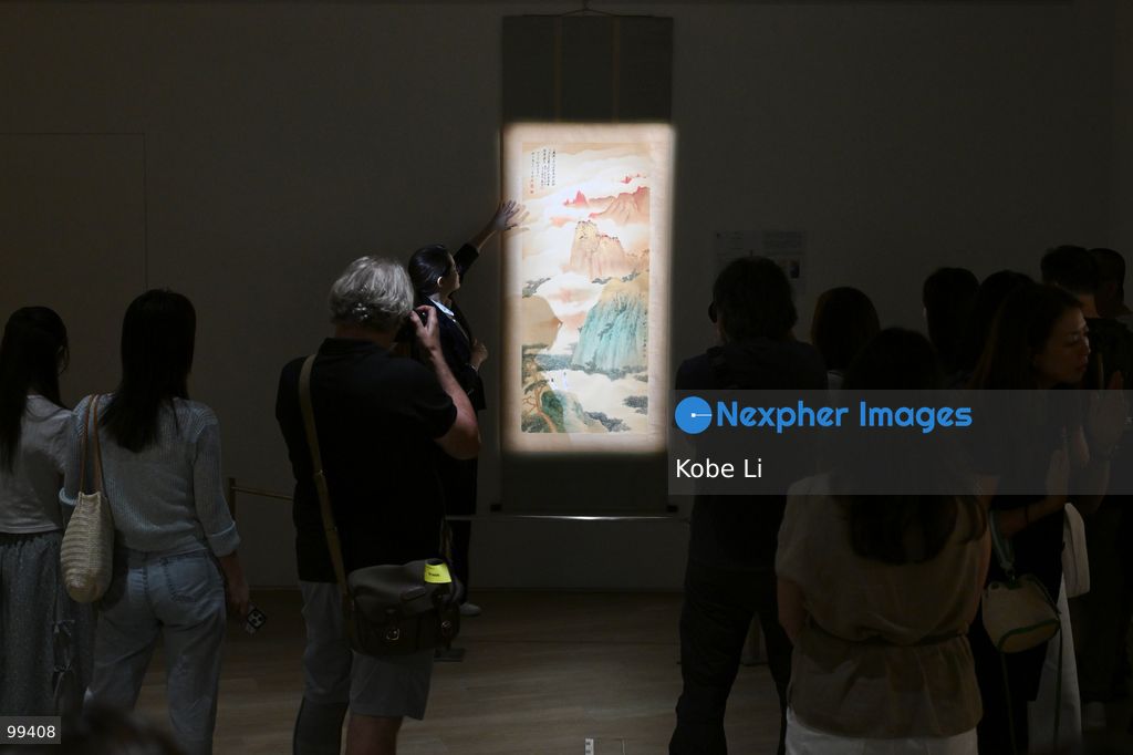 Golden Splendor of Mount Huang, an artwork of Chang Dai-chien (Zhang Daqian), displaying at Fine Classical and Modern Chinese Paintings of Sotheby's Hong Kong Autumn Sales 2026 on September 30, 2026 in Hong Kong. (Photo by Kobe Li/Nexpher Images)
