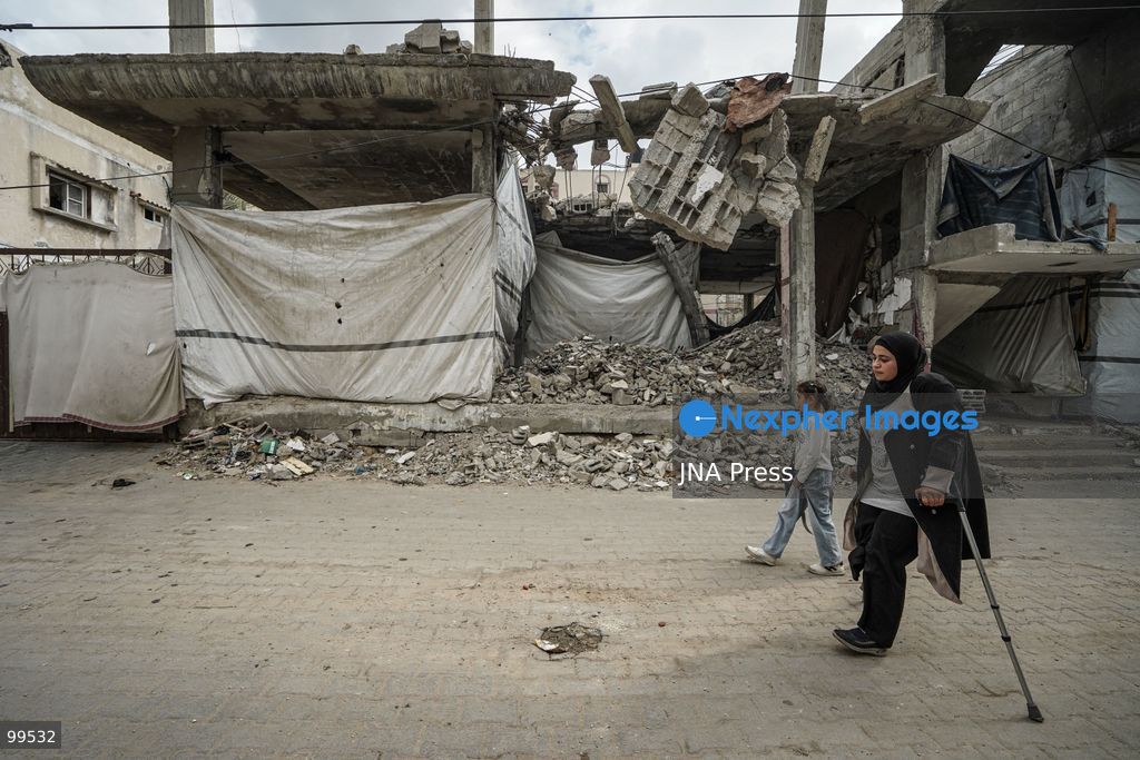 NUSEIRAT, GAZA STRIP, SEPTEMBER 30, 2026: Sixteen-year-old Malak al-Ghoul trains and plays football while living displaced with her family in the Nuseirat refugee camp in the central Gaza Strip. Malak lost her right leg after her family's home in Hamad City was struck on March 2, 2024. Now living with her family of 10 in Nuseirat, she continues to pursue her passion for sport and plays with Palestine's amputee football team, determined to continue training and pursue her ambitions despite her injury and displacement. Photo by Ramzi Abu Amer / JNA Press. (Photo by Ramzi Abu Amer/JNA Press via Nexpher Images)
