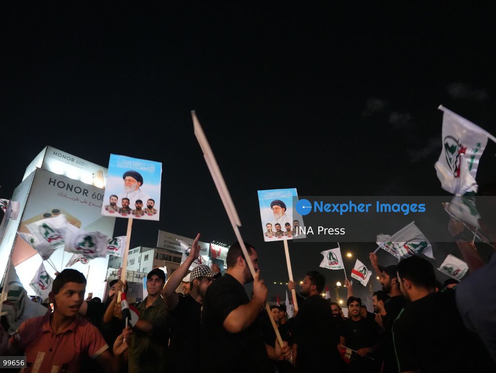 BAGHDAD, IRAQ, SEPTEMBER 30, 2026: Iraqis and members of the country's security forces gather at Tahrir Square in Baghdad during celebrations marking National Sovereignty Day following the completion of the withdrawal of US forces and the end of the US-led coalition's military mission in Iraq. Participants waved Iraqi flags and security forces took part in commemorative events as the country marked the end of the coalition's military presence. Photo by Muntazer Sahib/ JNA Press. (Photo by Muntazer Uday Sahib/JNA Press via Nexpher Images)
