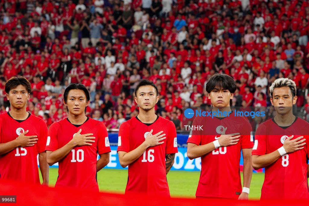 Players of Hong Kong, China and Brunei walk onto the pitch and assemble for pre-match formalities ahead of their FIFA ASEAN Cup Tier 2 group stage encounter at Kai Tak Stadium on September 30, 2026 in Hong Kong. (Photo by Zulu Lo/TMHK via Nexpher Images)