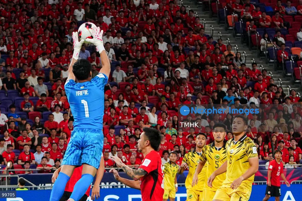 A general view shows Hong Kong, China competing against Brunei during a FIFA ASEAN Cup Tier 2 match at Kai Tak Stadium on September 30, 2026 in Hong Kong. Facing a 10-man Brunei side following a second-half red card, Hong Kong, China secured a 2-0 victory with goals from Philip Chan Siu-kwan and Matt Orr to advance to Saturday's final against Cambodia. (Photo by Zulu Lo/TMHK via Nexpher Images)
