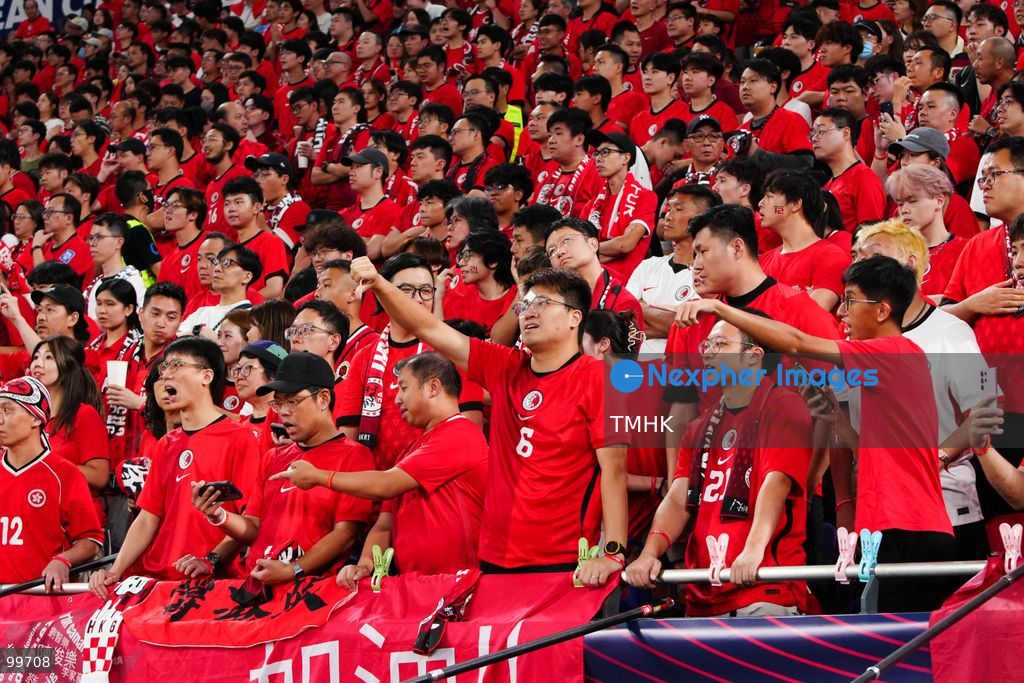 A crowd of over 20,000 spectators chant, wave red flags, and celebrate in the stands during Hong Kong, China's 2-0 victory over Brunei at the FIFA ASEAN Cup at Kai Tak Stadium on September 30, 2026 in Hong Kong. (Photo by Zulu Lo/TMHK via Nexpher Images)