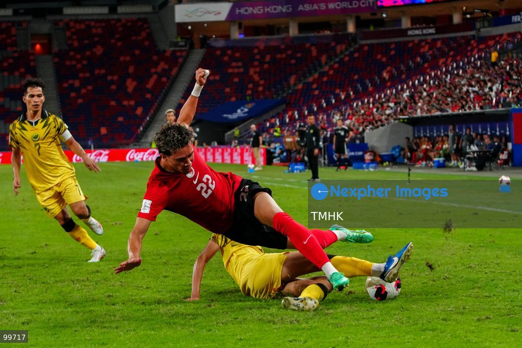 A general view shows Hong Kong, China competing against Brunei during a FIFA ASEAN Cup Tier 2 match at Kai Tak Stadium on September 30, 2026 in Hong Kong. Facing a 10-man Brunei side following a second-half red card, Hong Kong, China secured a 2-0 victory with goals from Philip Chan Siu-kwan and Matt Orr to advance to Saturday's final against Cambodia. (Photo by Zulu Lo/TMHK via Nexpher Images)