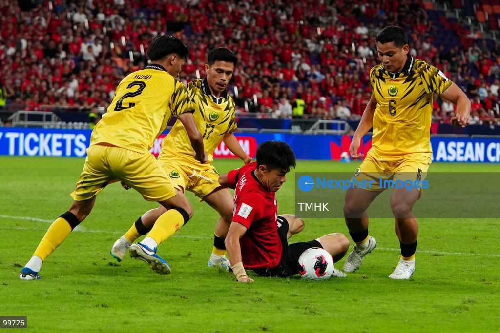 A general view shows Hong Kong, China competing against Brunei during a FIFA ASEAN Cup Tier 2 match at Kai Tak Stadium on September 30, 2026 in Hong Kong. Facing a 10-man Brunei side following a second-half red card, Hong Kong, China secured a 2-0 victory with goals from Philip Chan Siu-kwan and Matt Orr to advance to Saturday's final against Cambodia. (Photo by Zulu Lo/TMHK via Nexpher Images)