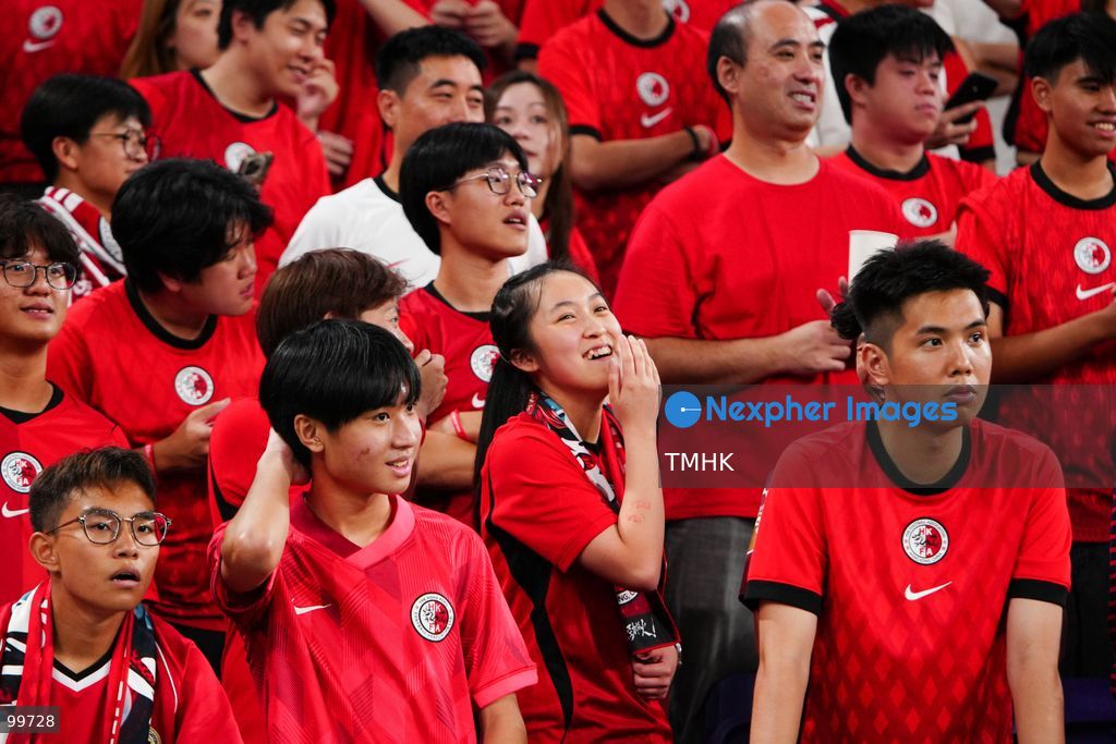 A crowd of over 20,000 spectators chant, wave red flags, and celebrate in the stands during Hong Kong, China's 2-0 victory over Brunei at the FIFA ASEAN Cup at Kai Tak Stadium on September 30, 2026 in Hong Kong. (Photo by Zulu Lo/TMHK via Nexpher Images)