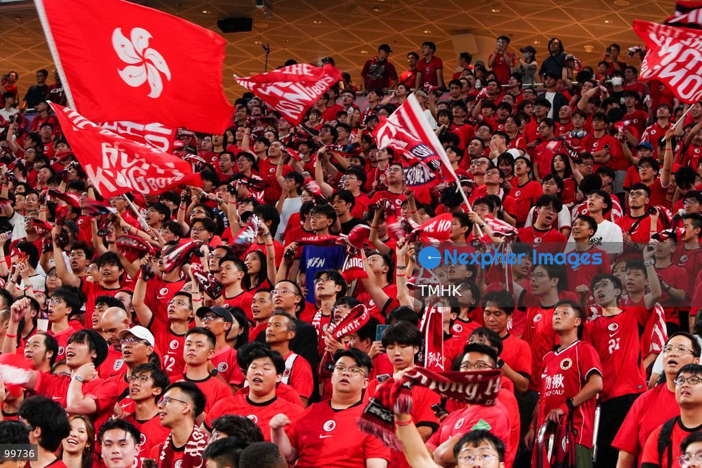 A crowd of over 20,000 spectators chant, wave red flags, and celebrate in the stands during Hong Kong, China's 2-0 victory over Brunei at the FIFA ASEAN Cup at Kai Tak Stadium on September 30, 2026 in Hong Kong. (Photo by Zulu Lo/TMHK via Nexpher Images)