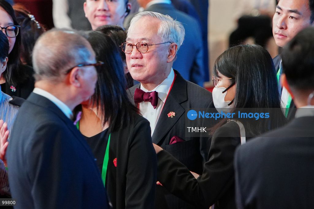 Former Hong Kong Chief Executive Donald Tsang Yam-kuen arrives at the Grand Hall of the Hong Kong Convention and Exhibition Centre to attend the official reception celebrating the 77th anniversary of the founding of the People's Republic of China on October 1, 2026 in Hong Kong. (Photo by Zulu Lo/TMHK via Nexpher Images)