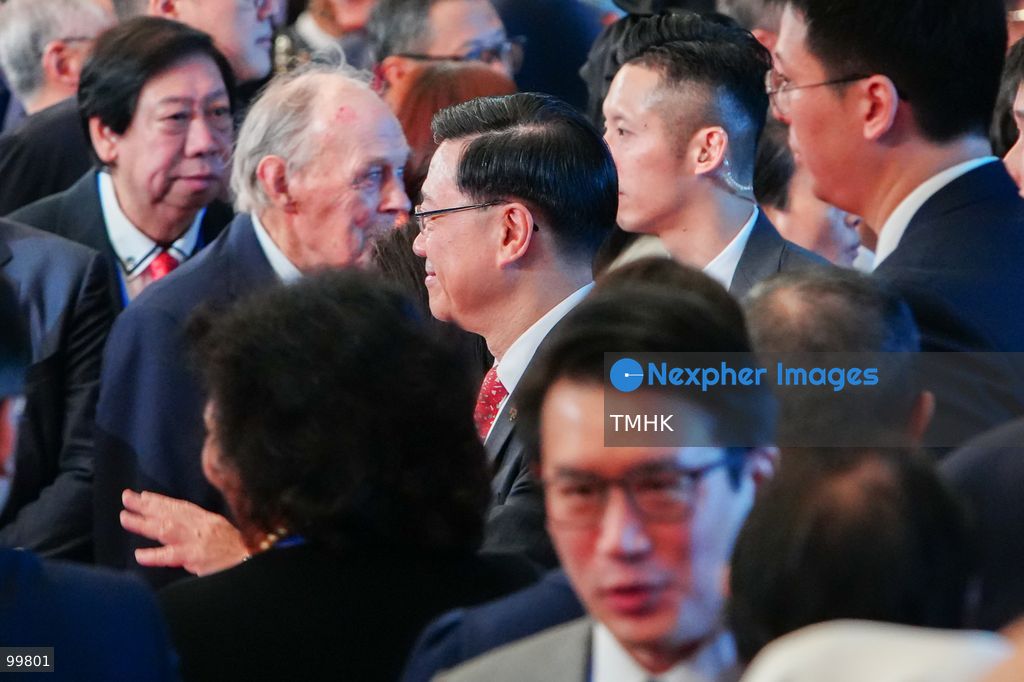 Hong Kong Chief Executive John Lee Ka-chiu enters the Grand Hall of the Hong Kong Convention and Exhibition Centre to host the official reception celebrating the 77th anniversary of the founding of the People's Republic of China on October 1, 2026 in Hong Kong. (Photo by Zulu Lo/TMHK via Nexpher Images)