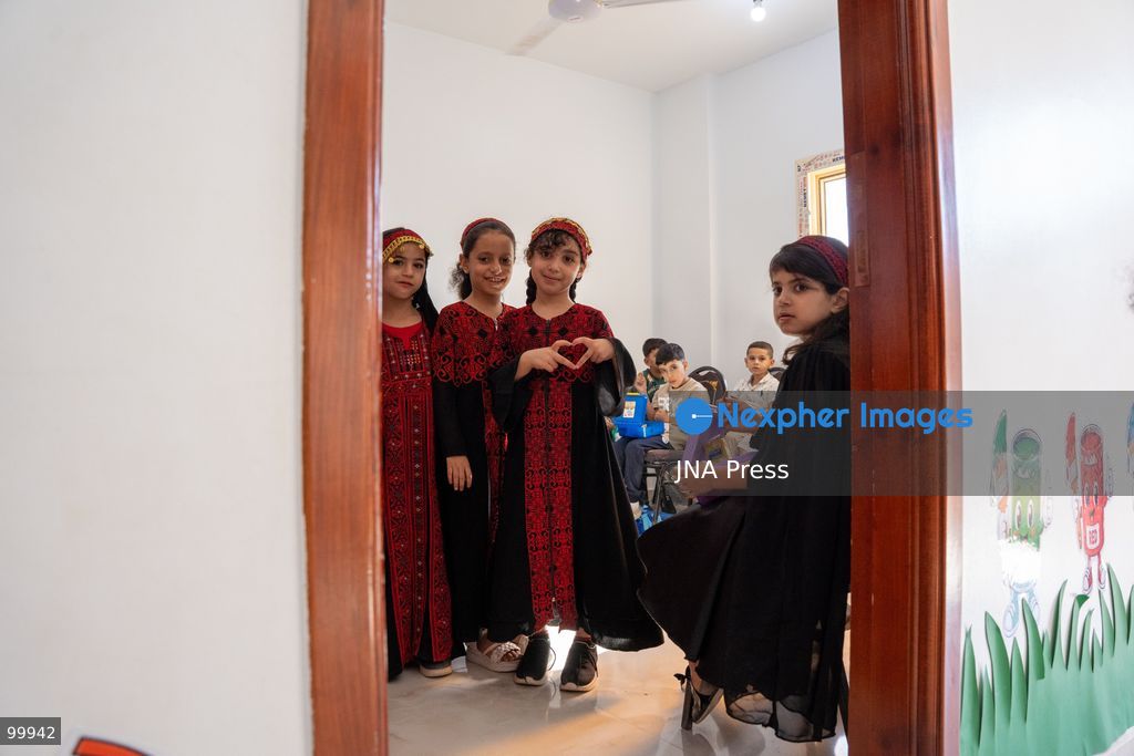 AL-ARISH, NORTH SINAI, EGYPT, OCTOBER 1, 2026: Palestinian children attend Al-Amal School in Al-Arish, North Sinai, which provides education based on the Palestinian curriculum for Palestinian students living in the city. The school also provides psychological support to students as the new academic year begins in Gaza. Hadeel Zaab, a school official, said she left Gaza for Egypt during the war and began teaching Palestinian children who arrived in Al-Arish, helping them prepare for Palestinian curriculum examinations while providing psychological support. Photo by Mohamed Arafat / JNA Press. (Photo by Mohamed Arafat/JNA Press via Nexpher Images)
