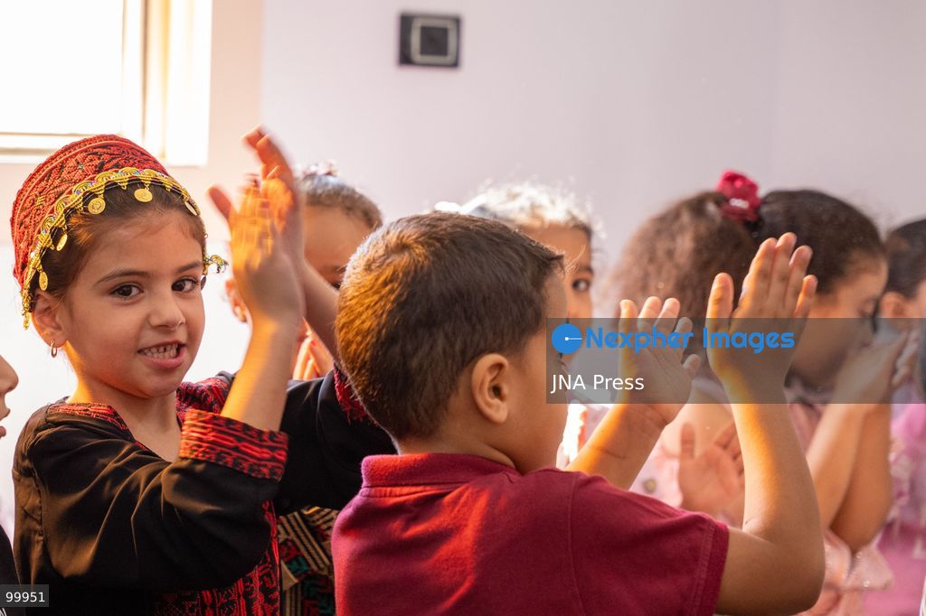 AL-ARISH, NORTH SINAI, EGYPT, OCTOBER 1, 2026: Palestinian children attend Al-Amal School in Al-Arish, North Sinai, which provides education based on the Palestinian curriculum for Palestinian students living in the city. The school also provides psychological support to students as the new academic year begins in Gaza. Hadeel Zaab, a school official, said she left Gaza for Egypt during the war and began teaching Palestinian children who arrived in Al-Arish, helping them prepare for Palestinian curriculum examinations while providing psychological support. Photo by Mohamed Arafat / JNA Press. (Photo by Mohamed Arafat/JNA Press via Nexpher Images)