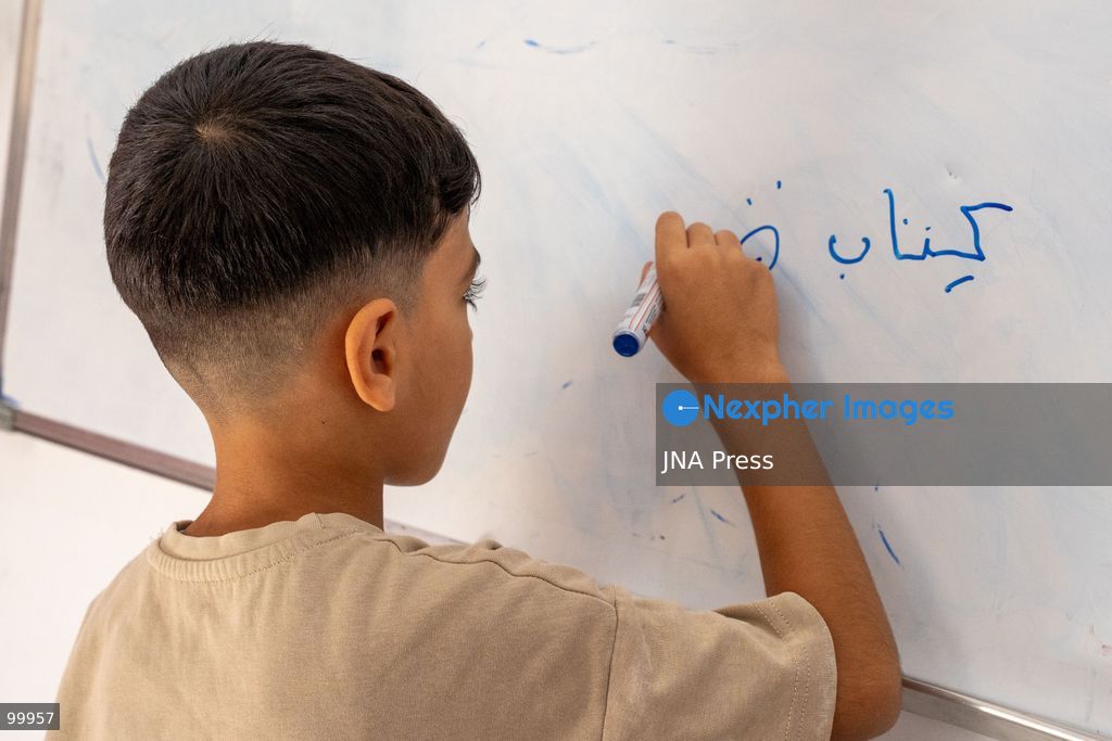 AL-ARISH, NORTH SINAI, EGYPT, OCTOBER 1, 2026: Palestinian children attend Al-Amal School in Al-Arish, North Sinai, which provides education based on the Palestinian curriculum for Palestinian students living in the city. The school also provides psychological support to students as the new academic year begins in Gaza. Hadeel Zaab, a school official, said she left Gaza for Egypt during the war and began teaching Palestinian children who arrived in Al-Arish, helping them prepare for Palestinian curriculum examinations while providing psychological support. Photo by Mohamed Arafat / JNA Press. (Photo by Mohamed Arafat/JNA Press via Nexpher Images)